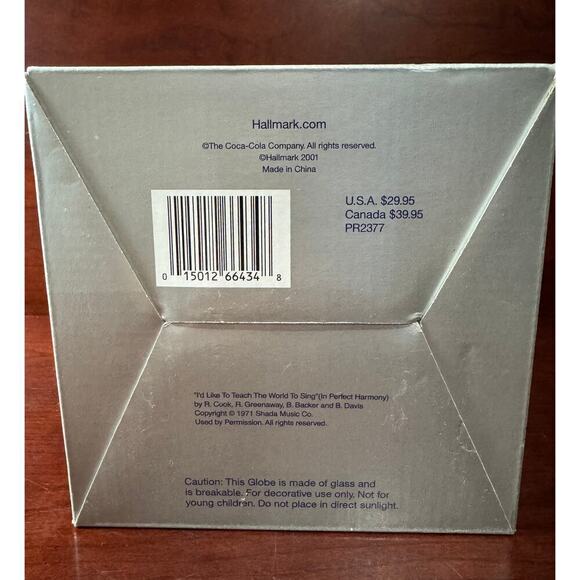 2001 Hallmark Coca-Cola Santa Musical Train Snow Globe W/ Box - Picture 7 of 7